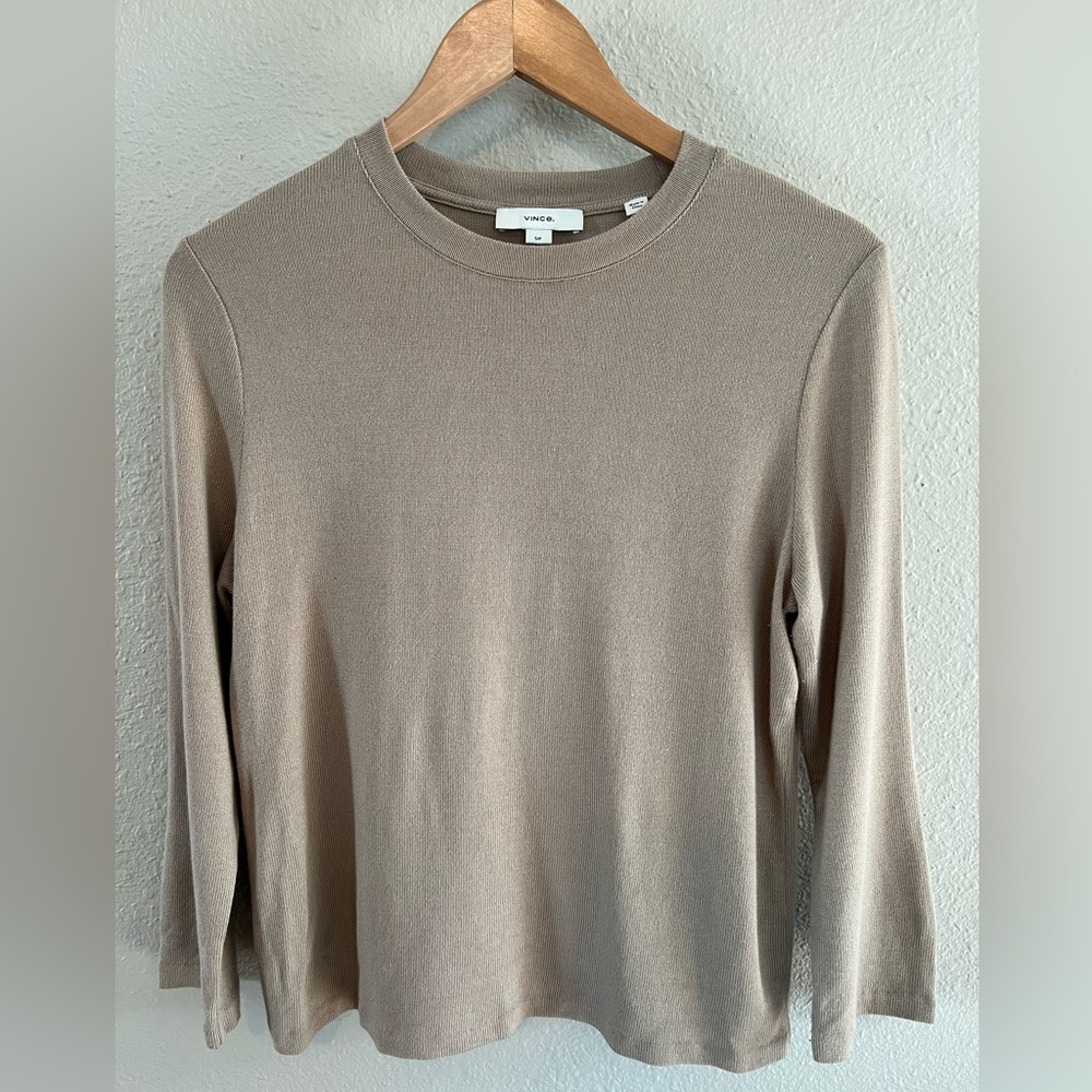 Vince Beige Knit Sweater Small
